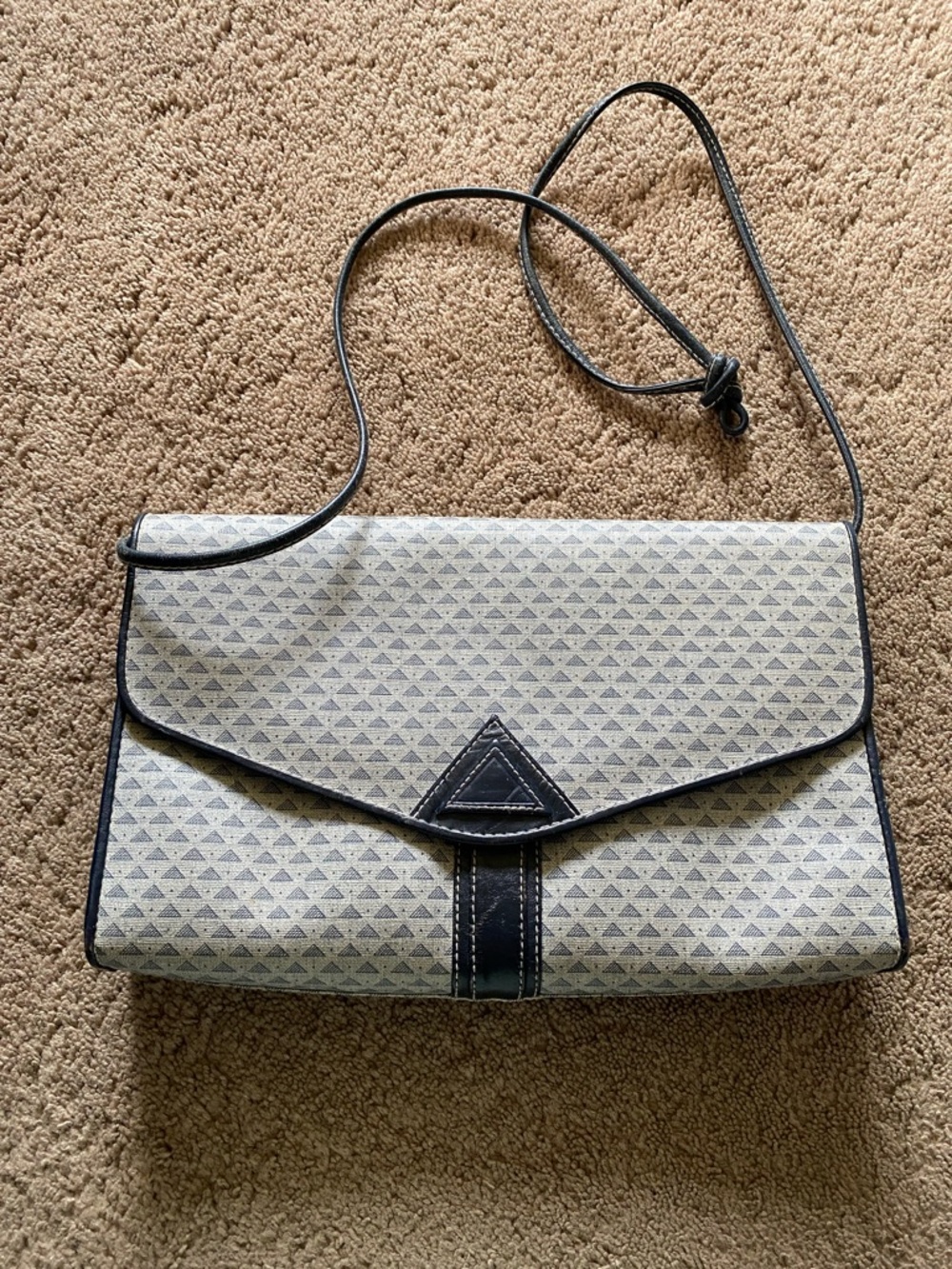 Liz Claiborne Classic Neutral Triangle-Print Crossbody Bag